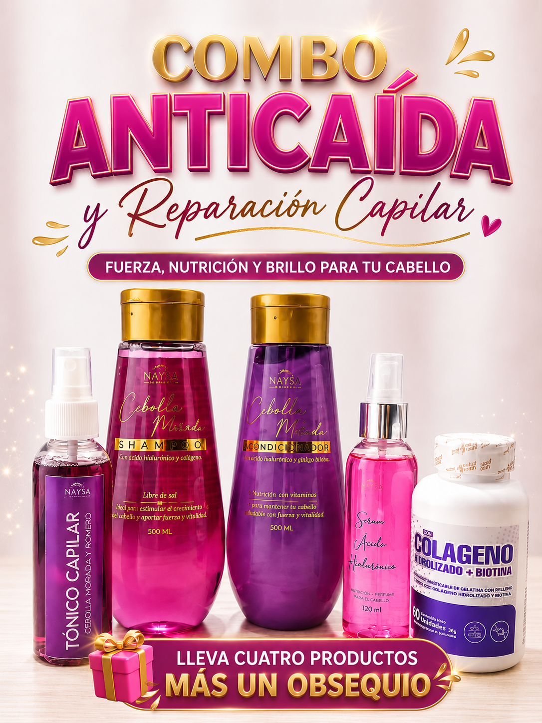 Kit anticaida 4 product+ 1 OBSEQUIO.